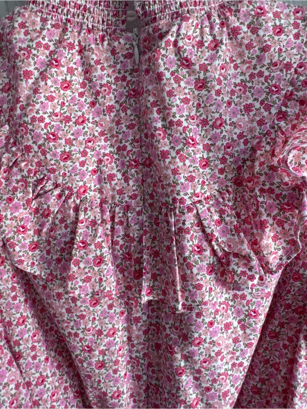 NWOT ENGLISH FACTORY SAMPLE Puff Sleeve Floral Mini - High Neck + Ruffled - Picture 6 of 12